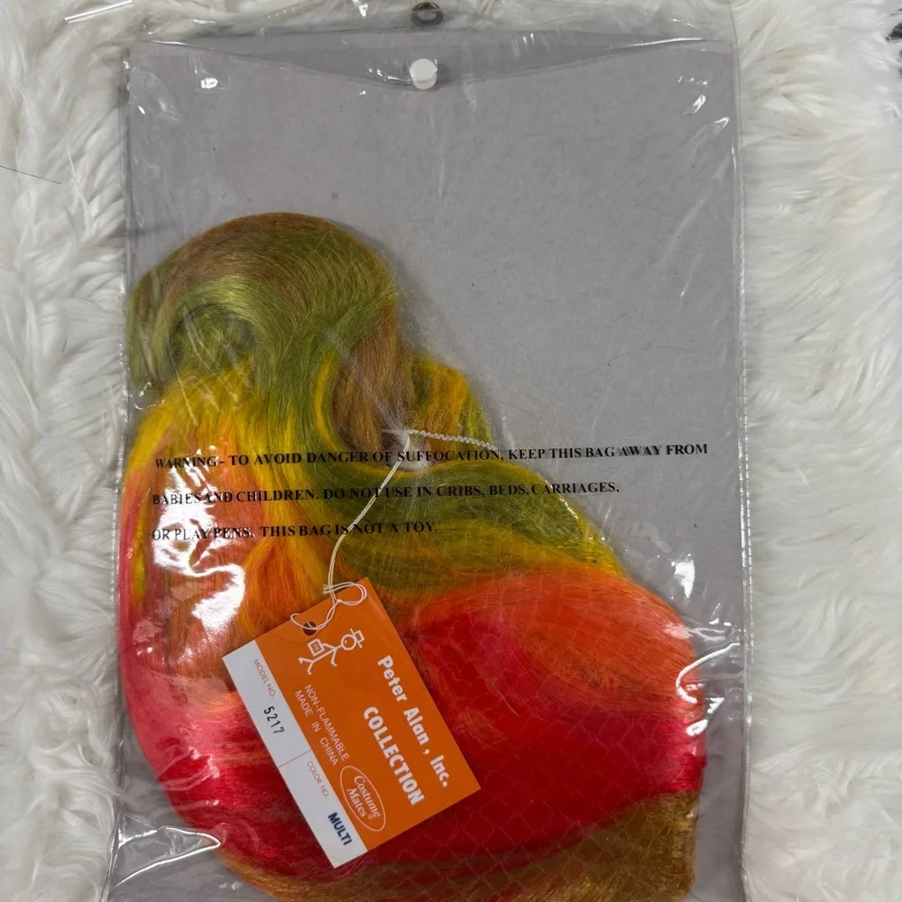 Rainbow Faerie Wig NEW with Red and Yellow Colors Halloween costume cosplay